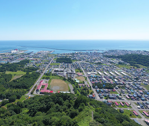 広尾町の空撮写真